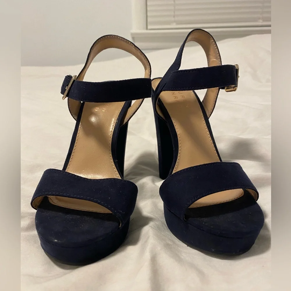 Lauren Conrad Navy Suede Heels - Picture 4 of 4